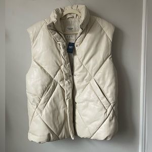 Leather Puffer Vest